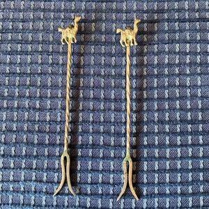 Peruvian 🦙 Pair (2) of Silver Vintage 🫒 Picks / Forks